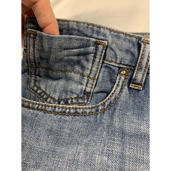 MARNI Jeans Womens 29 Blue Turn Cuff Green Leaf Print Mid Rise Button Fly Italy - Picture 13 of 16